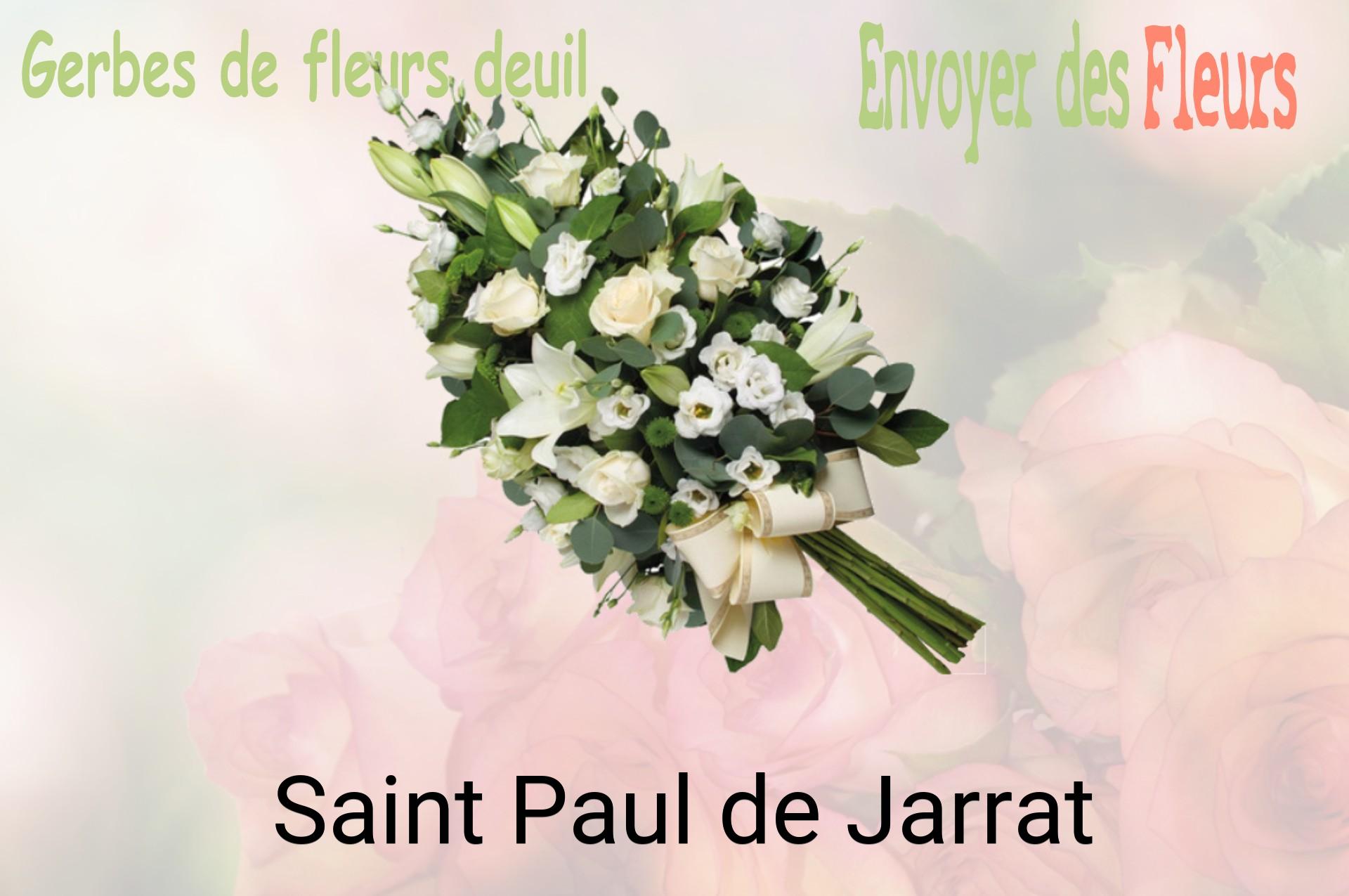Gerbe de fleurs de deuil livrée à Saint-Paul-de-Jarrat
